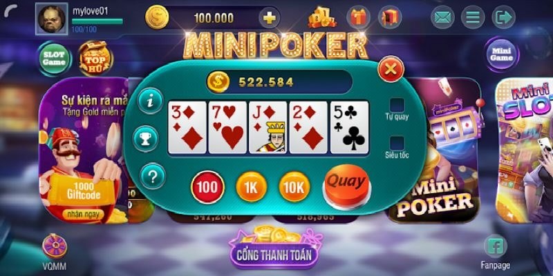 Luật chơi game mini poker chi tiết cho mọi tân thủ