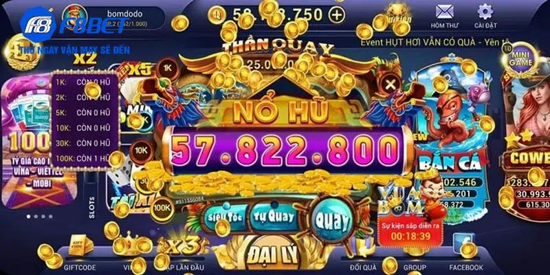 Tỷ lệ trả thưởng tại sân chơi Slot game F8BET cực cao và giá trị